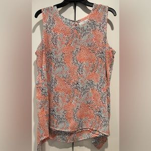 EUC Colorful Flowy Asymmetrical Tank Top by Fever Size Large